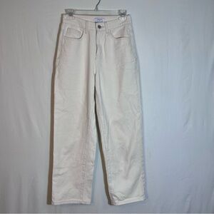 Labelrail x Collyer Twins Off-White High Rise Straight Leg Jeans W26 L32 Size 8